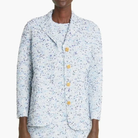 St. John Collection Textured Bouclé Tweed Knit Jacket “resort 2023” - Picture 8 of 9